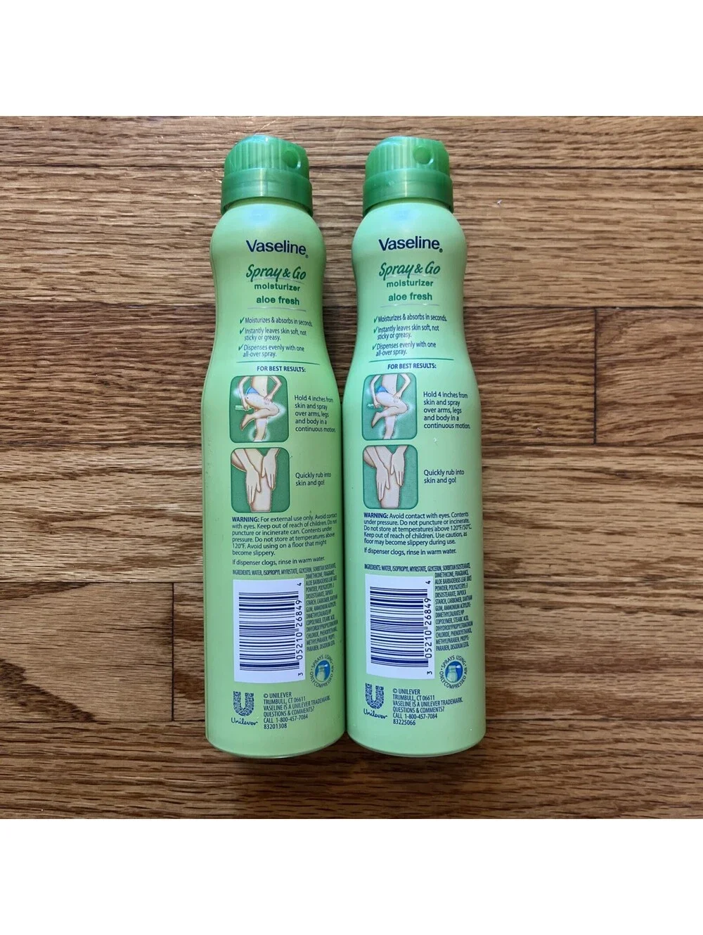 Vaseline Intensive Care Aloe Soothe Spray Moisturizer 6.5 oz 2 Pack Bundle